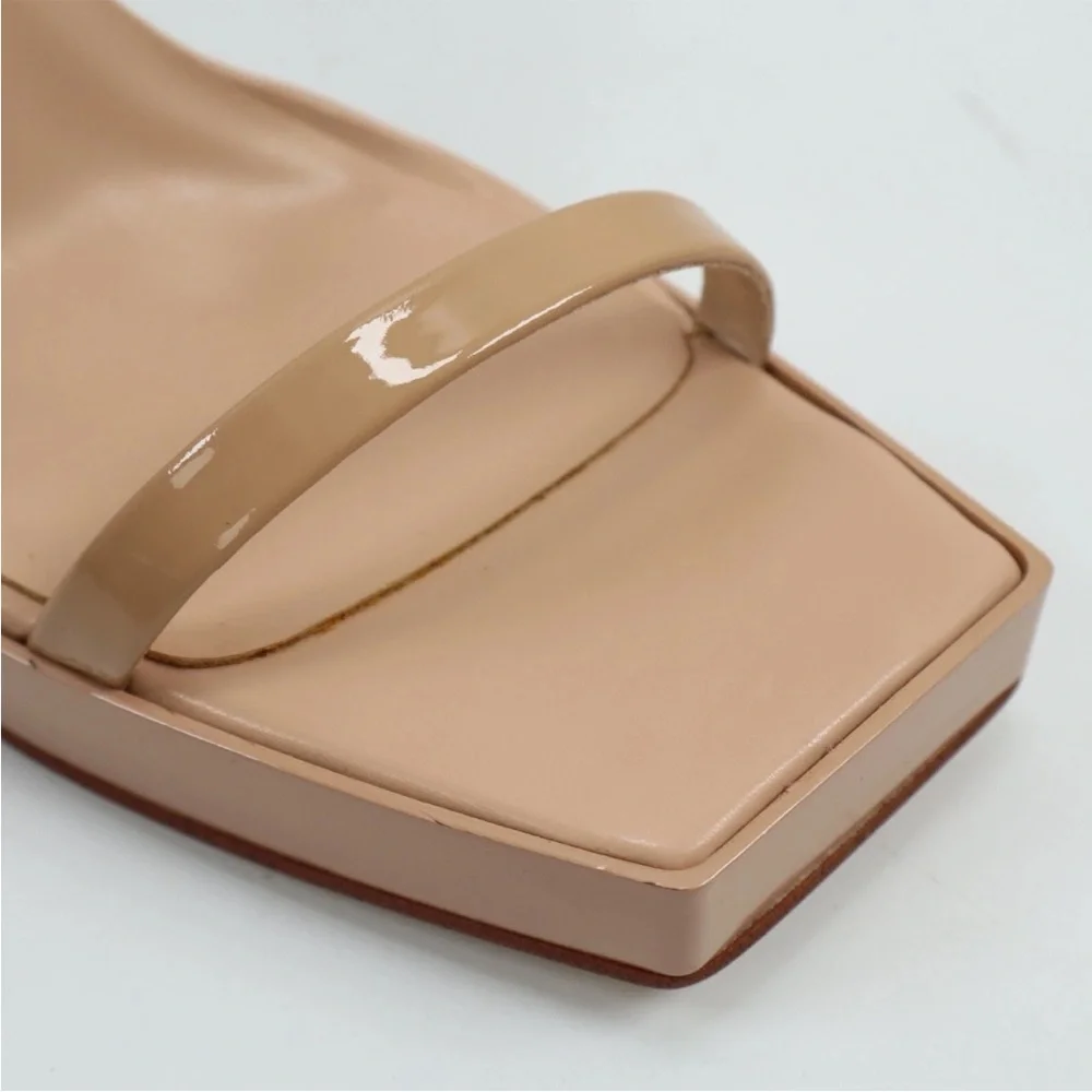 Jeffrey Campbell Hustler Dusty Nude Patent Strappy Heels - Picture 5 of 11